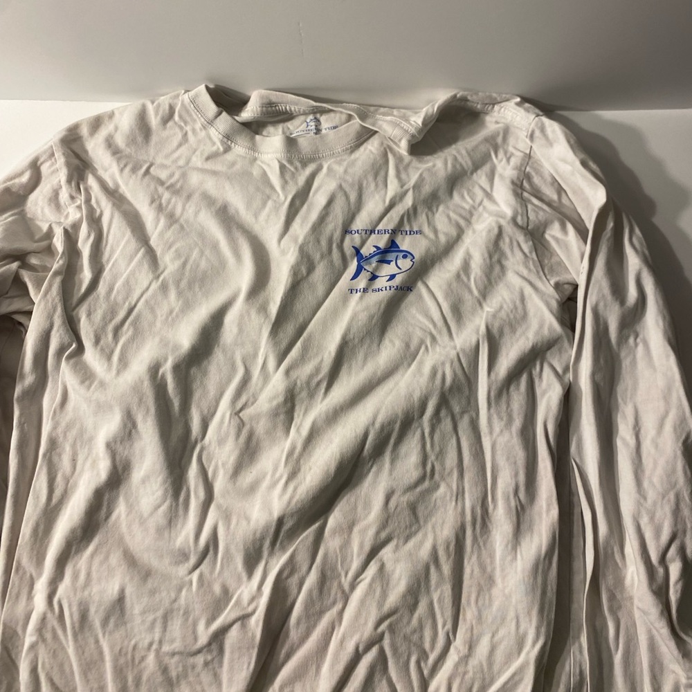 White Southern Tide Long Sleeve Shirt